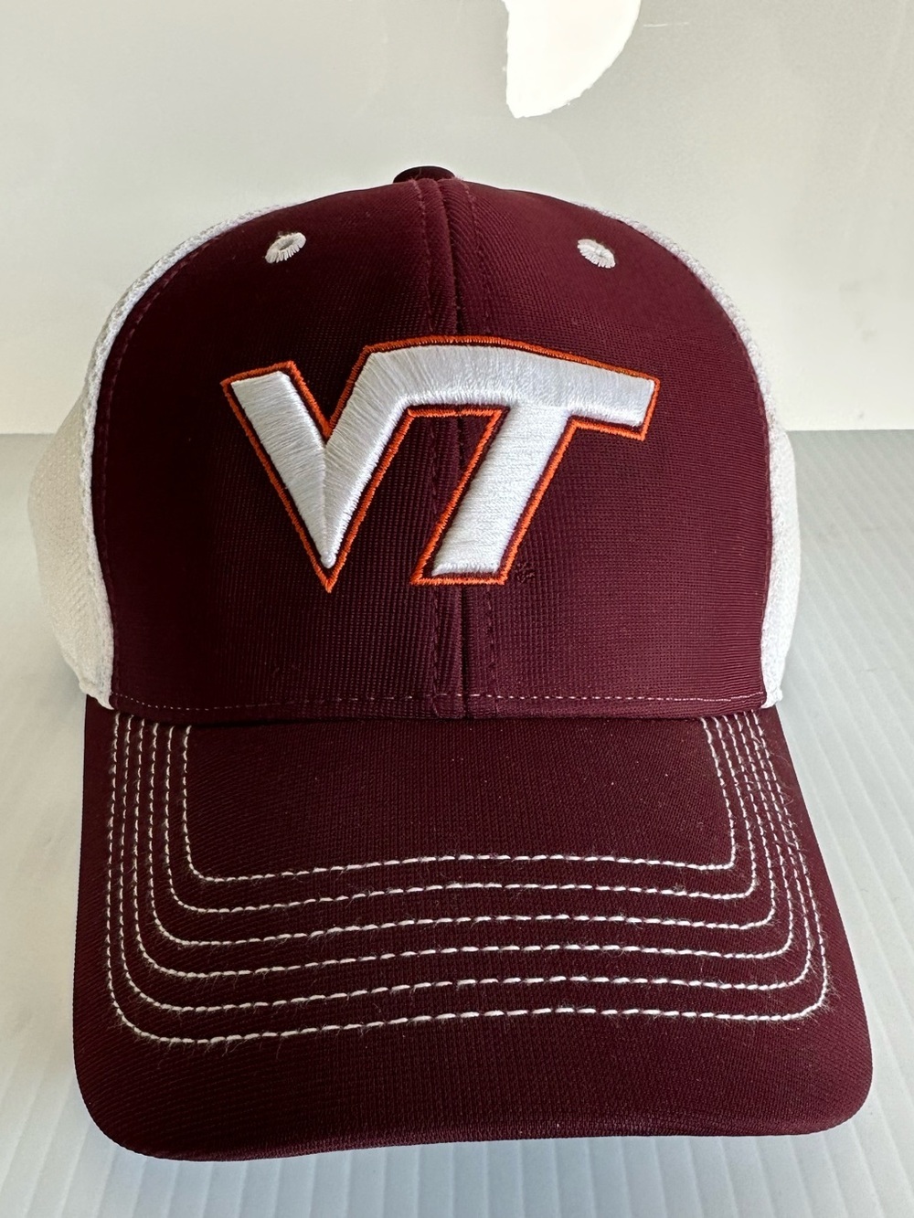 OTS Virginia Tech Trucker Hat Maroon Orange VT Hokies Fitted OS